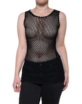 Dolce & Gabbana Black Mesh See Through Sleeveless Tank Top -   -  Dolce & Gabbana.
